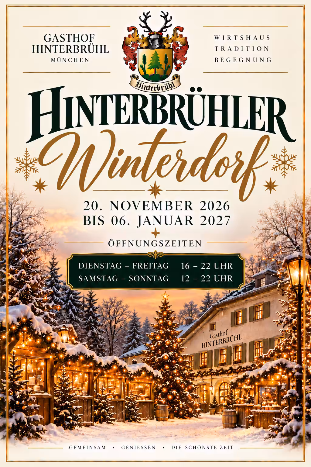 Hinterbruehler Winterdorf im Lichterglanz